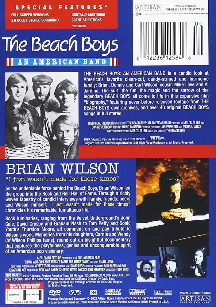 (未使用･未開封品)American Band &amp; I Just Wasn&#39;t Made for These Times [DVD] Brian Wilson: I Just Wasn't Made for These Times (1995